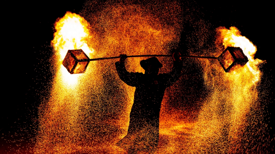 荆门园博园火壶表演-3