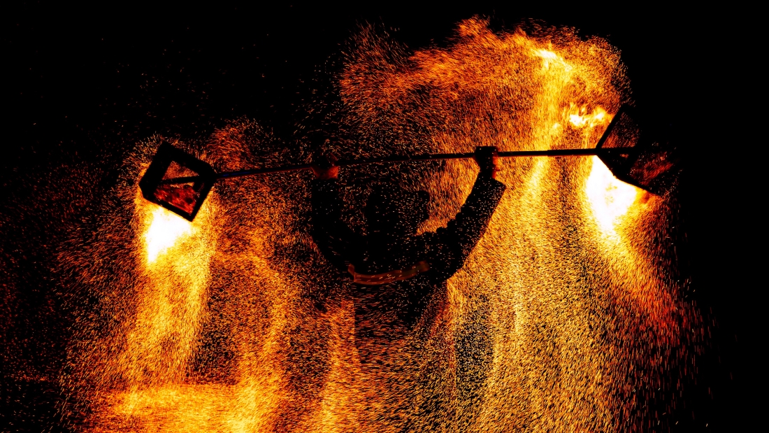 荆门园博园火壶表演-1